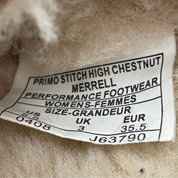 merrell Primo Stitch High Chestnut Boots Size 5.5 - Picture 9 of 10